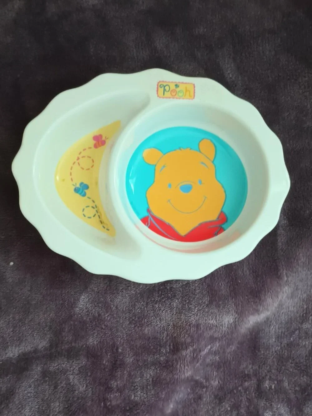 Winnie The Pooh 3 pc Dish Set Disney Y2K 2002 The First Years Plate & Bowls